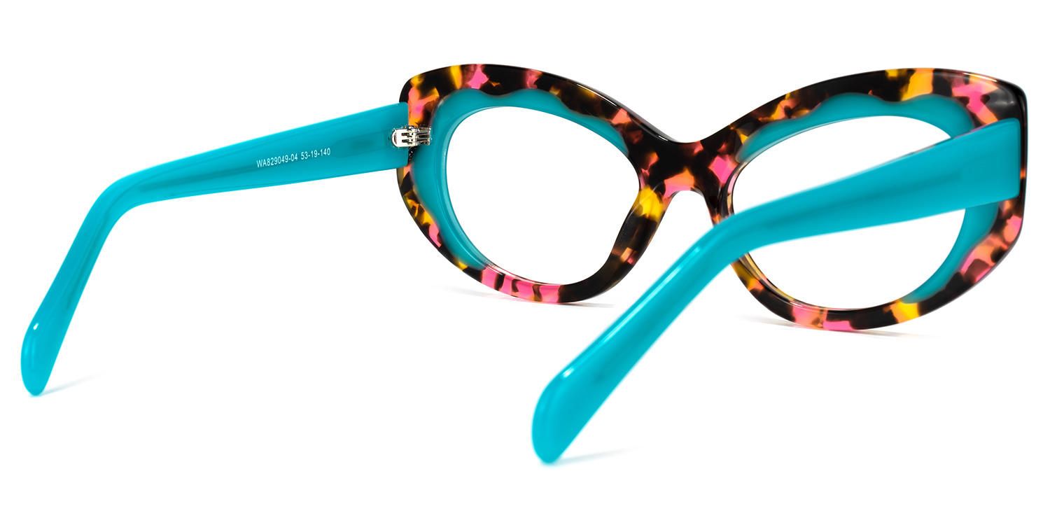 Cat Eye Floral Eyeglasses | Vooglam.com Side View