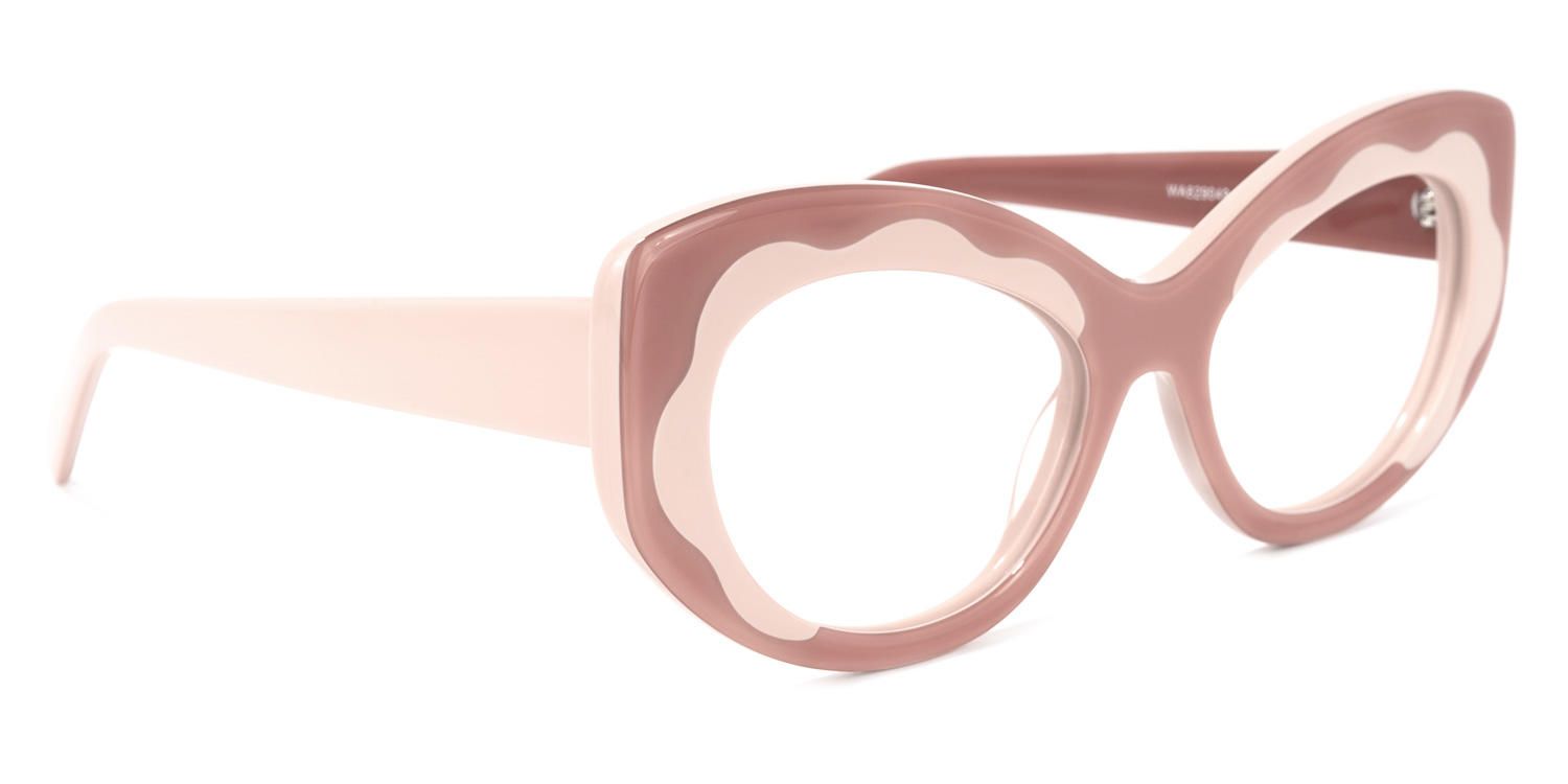 Cat Eye Cameo/Brown Eyeglasses | Vooglam.com 5
