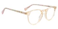 Round Champagne Eyeglasses | Vooglam.com 