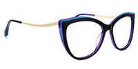 Cat Eye Blue Eyeglasses | Vooglam.com 