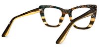 Jaina - Butterfly Champagne Eyeglasses | Vooglam Side View