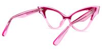 Cat Eye Pink Eyeglasses | Vooglam.com Side View