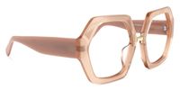 Geometric Champagne Eyeglasses | Vooglam.com 