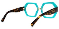 Keira - Geometric Dark/Green Eyeglasses - 3