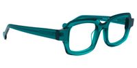 Rectangle Peacock/Blue Eyeglasses | Vooglam.com 