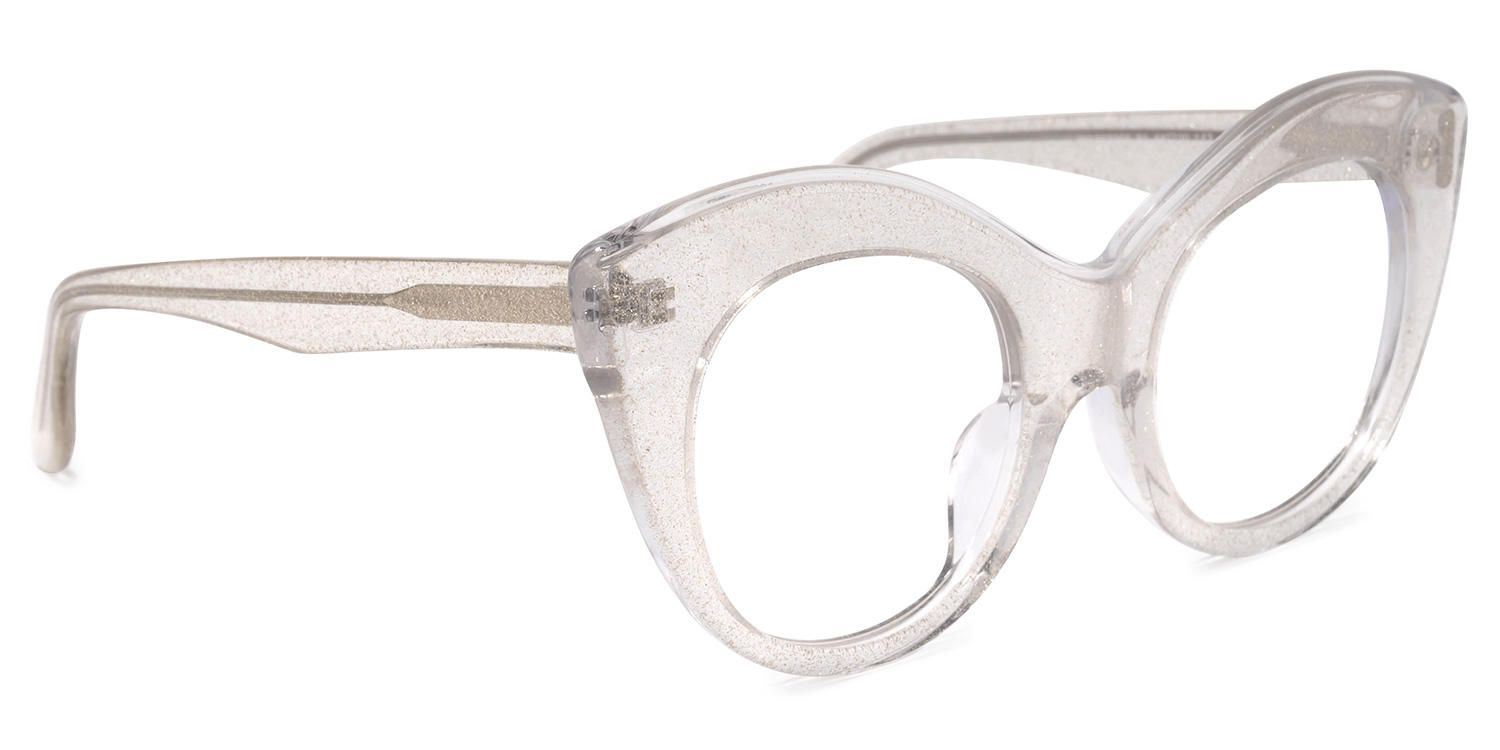 Cat Eye Crystal Eyeglasses by Vooglam.com - Product View 5