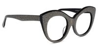 Cat Eye Black/Silver Eyeglasses | Vooglam.com