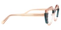 Lenore - Geometric Champagne Eyeglasses | Vooglam 