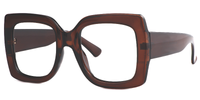 Simple & Decent Square Tawny Eyeglasses Side View