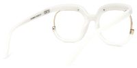 Fredia - Square White Eyeglasses | Vooglam Side View