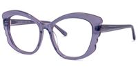 Geometric Purple Eyeglasses | Vooglam.com Front View