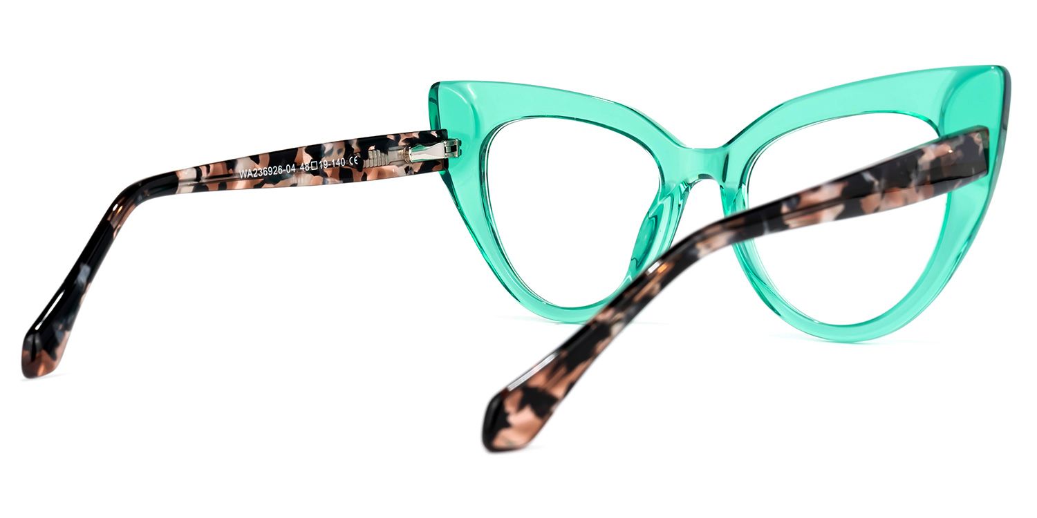 Shawana - Cat Eye Green Eyeglasses product detail 3