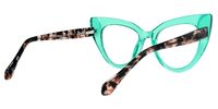 Shawana - Cat Eye Green Eyeglasses | Vooglam Side View
