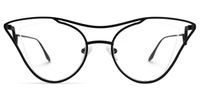 Janis - Aviator Black Eyeglasses | Vooglam Angle View