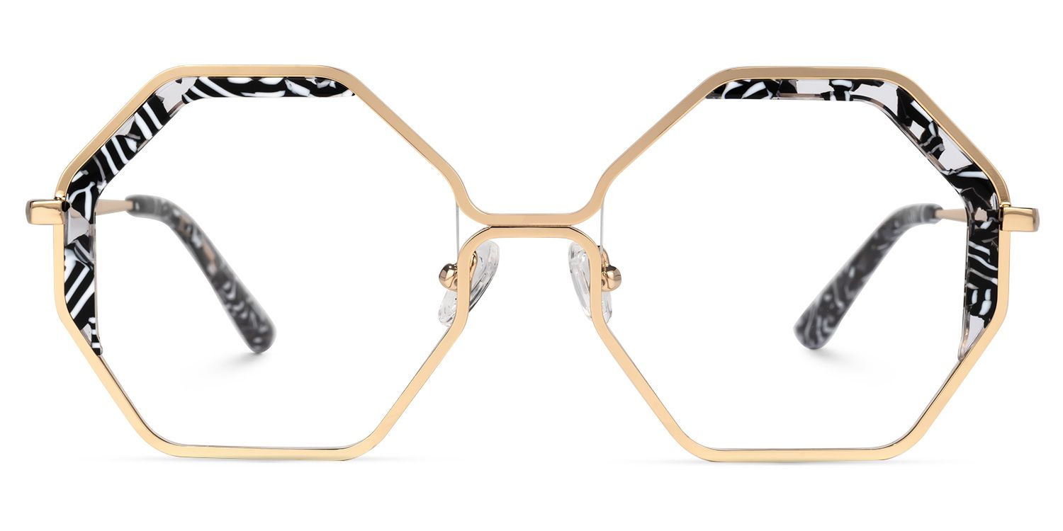 Scotto - Geometric Pattern Eyeglasses | Vooglam Angle View