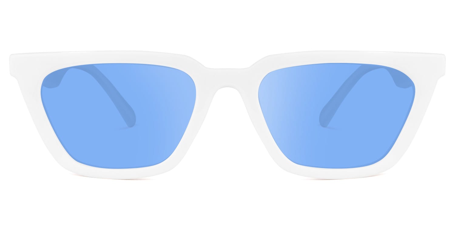 Goldie - Cat Eye White Sunglasses - 1