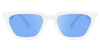 Goldie - Cat Eye White Sunglasses - 1