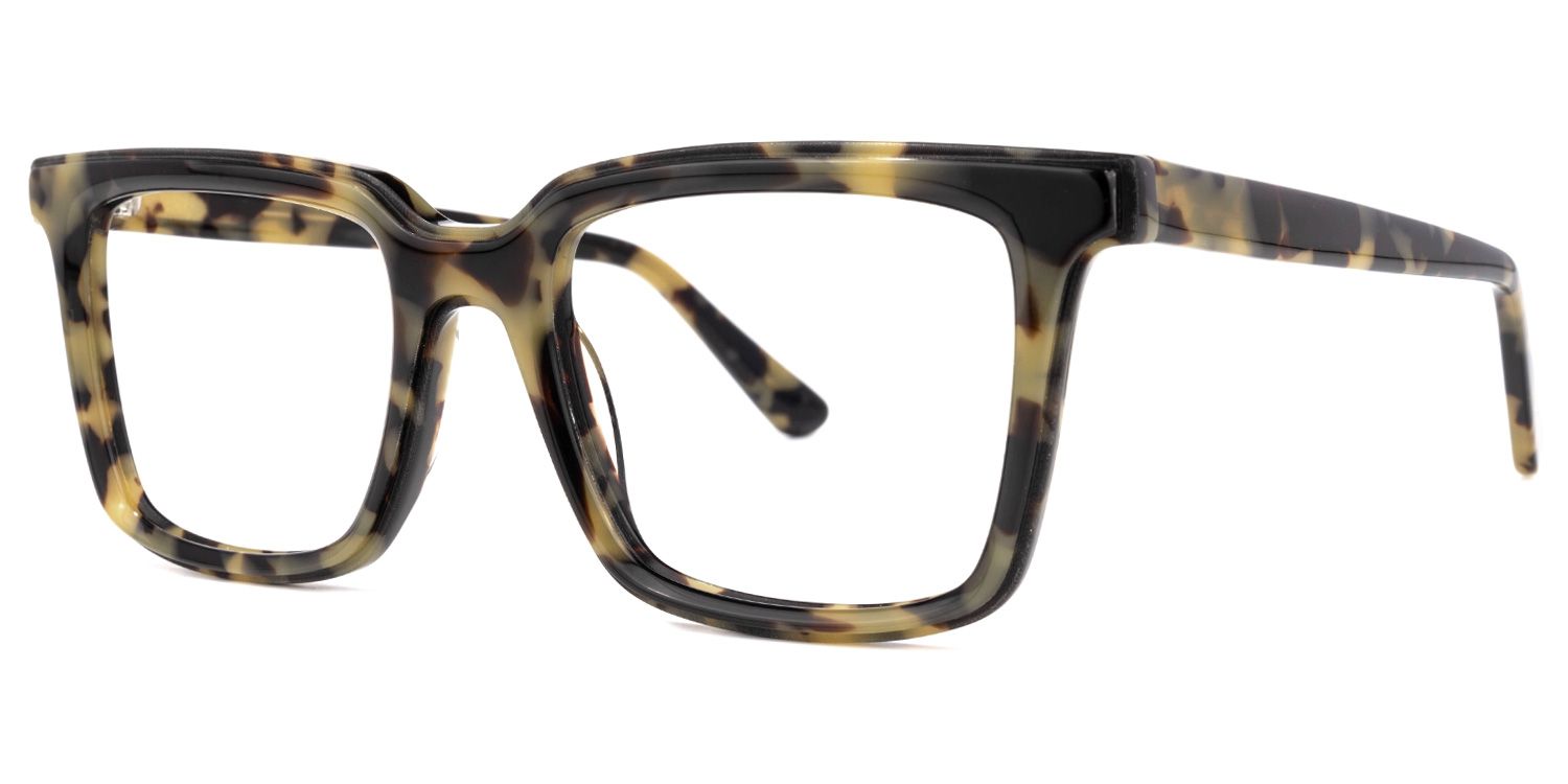 Chelsie - Rectangle Tortoise Eyeglasses by Vooglam - Front View