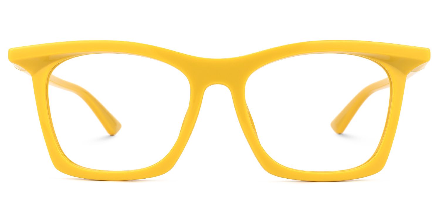 Rectangle Yellow Eyeglasses | Vooglam.com Angle View