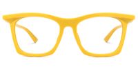 Rectangle Yellow Eyeglasses | Vooglam.com Angle View
