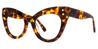 Mancilla - Cat Eye Tortoise Eyeglasses | Vooglam Front View