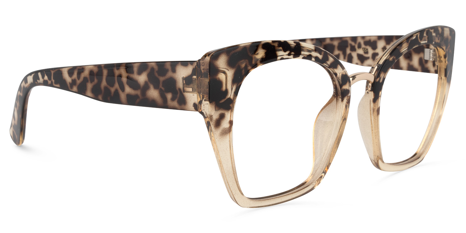 Cat Eye Light/Tortoise Eyeglasses by Vooglam - Product View 5