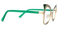 Rainey - Cat Eye Gold Eyeglasses | Vooglam