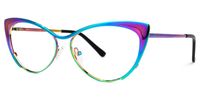 Annabelle - Funky Aurora Cat Eye Glasses | Vooglam Front View