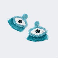 Evil Eye Pierced Earrings | Vooglam.com Angle View