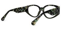Geometric Floral Eyeglasses | Vooglam.com Side View