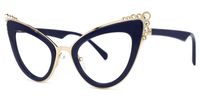 Magdaleno - Cat Eye Blue Eyeglasses | Vooglam Front View