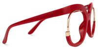 Fredia - Red and Gold Details Avant-Garde Glasses | Vooglam