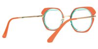 Noel - Round Orange Eyeglasses - 3