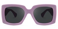 Rectangle Purple Sunglasses | Vooglam.com Angle View