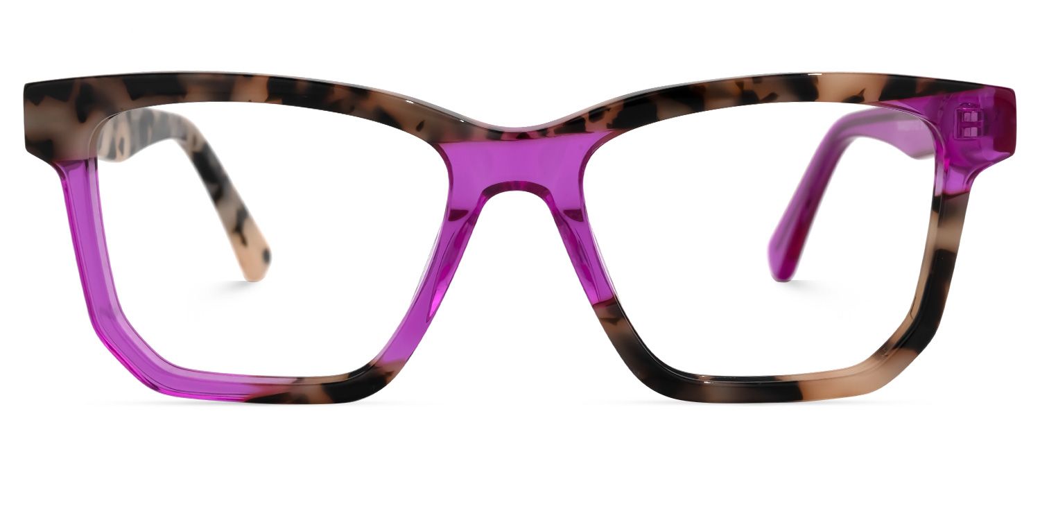 Rectangle Tortoise Eyeglasses | Vooglam.com Angle View