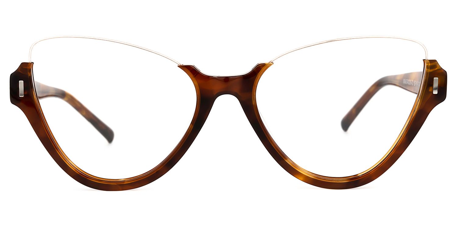 Omayra - Cat Eye Tortoise Eyeglasses | Vooglam Angle View