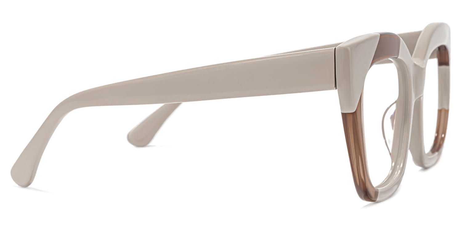 Terrie - Square Cameo/Brown Eyeglasses | Vooglam 4