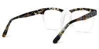 Rectangle White Eyeglasses | Vooglam.com Side View