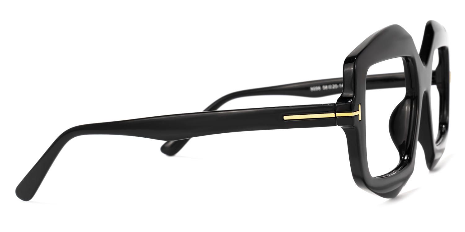 Geometric Black Eyeglasses | Vooglam.com 4