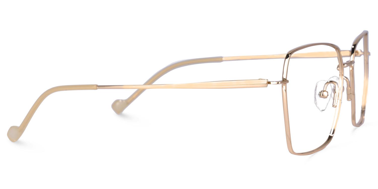 Rectangle Rose/Gold Eyeglasses | Vooglam.com 4