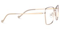 Rectangle Rose/Gold Eyeglasses | Vooglam.com 