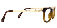 Rectangle Tortoise Eyeglasses | Vooglam.com 