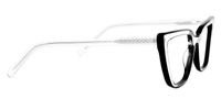 Lyuba - Bold Minimalism Rectangle Black Glasses | Vooglam 