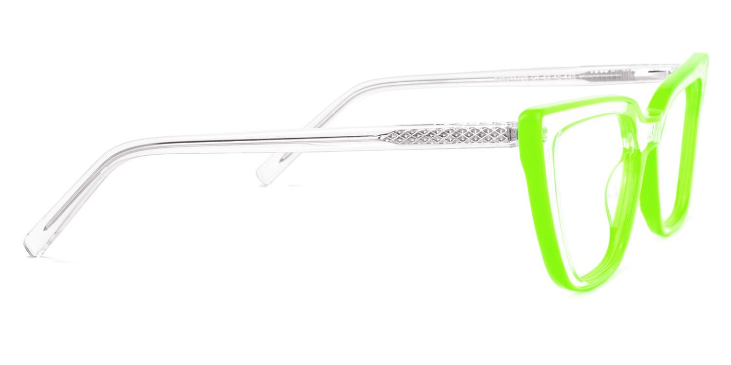 Lyuba - Rectangle Green Eyeglasses | Vooglam 4