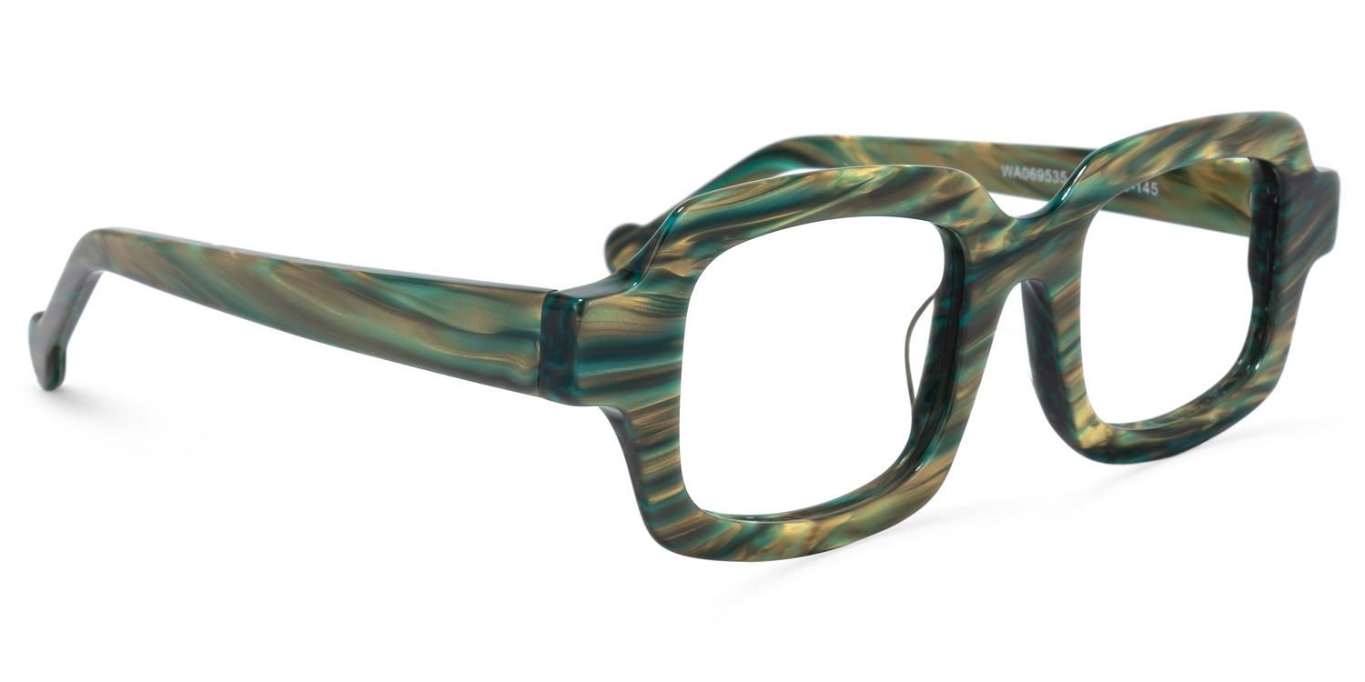 Roxy - Rectangle Green/Yellow Eyeglasses product detail 5
