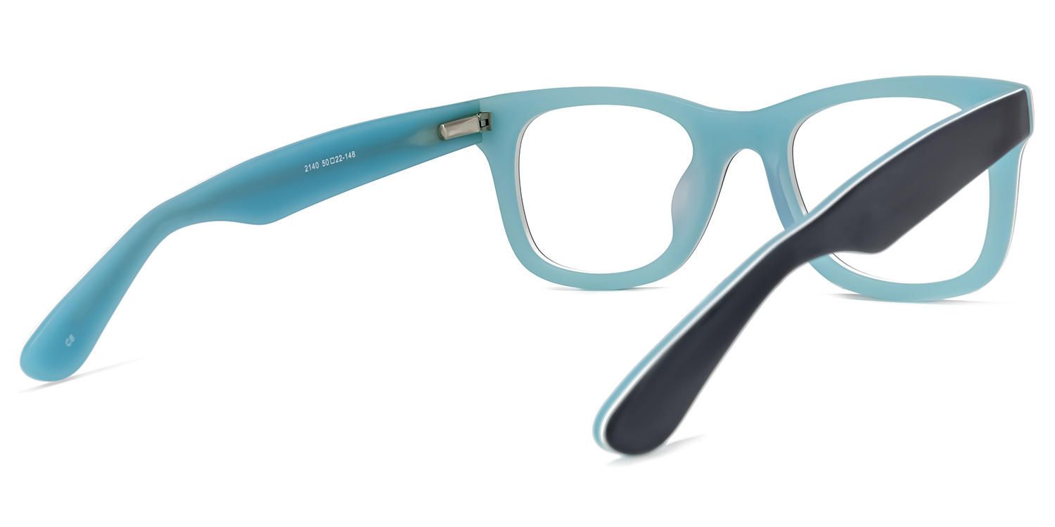 Rectangle Black Eyeglasses | Vooglam.com Side View
