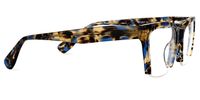 Vivienne - Rectangle Blue/Tortoise Eyeglasses | Vooglam