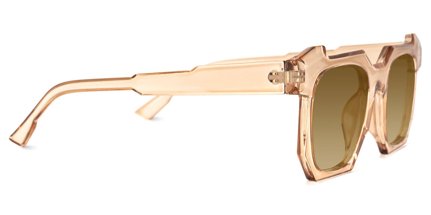 Geometric Champagne Sunglasses | Vooglam.com 4