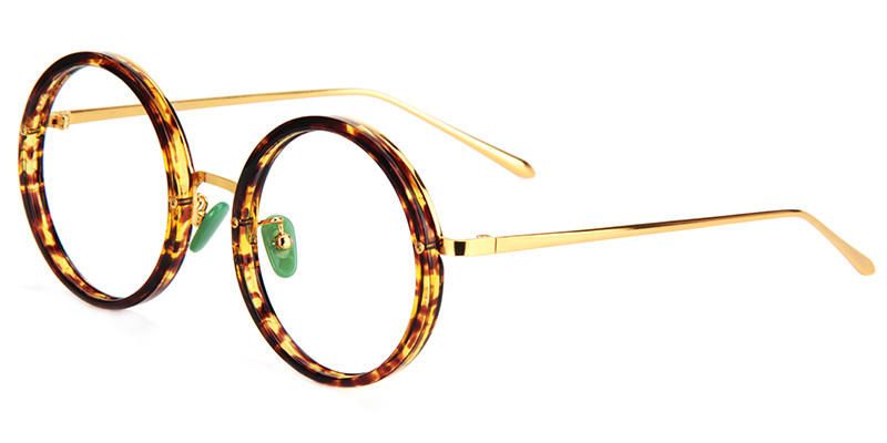 Kelly Round Tortoise Shell Eyeglasses Side View