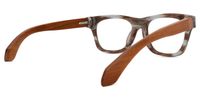 Rectangle Brown Eyeglasses | Vooglam.com Side View